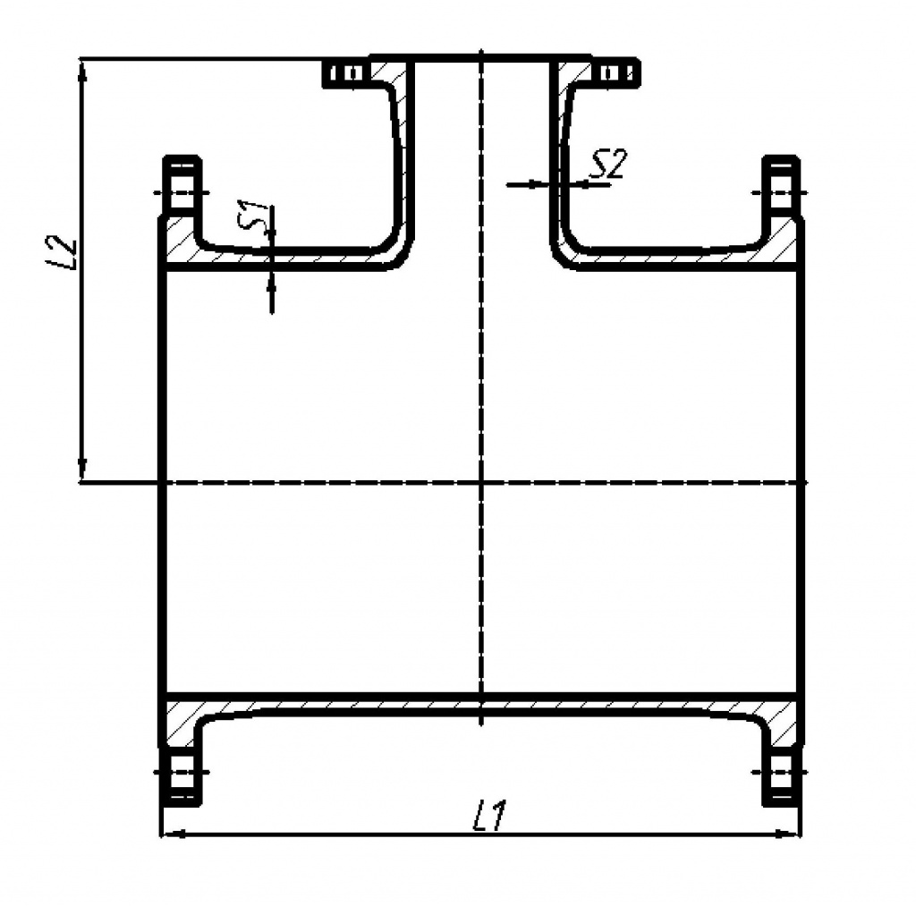 Тройник фланцевый по ГОСТ